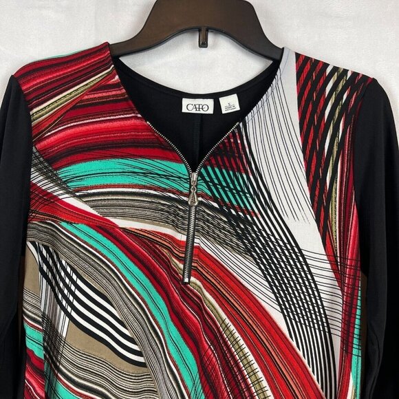 Cato Women 3/4 Sleeve Stretch Pullover Top Size S - Picture 6 of 8